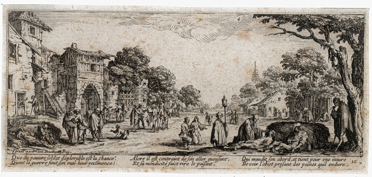 Le miserie e le disgrazie della guerra ... (incisione) da Jacques Callot