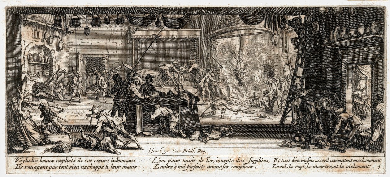 Le miserie e le disgrazie della guerra ... (incisione) da Jacques Callot