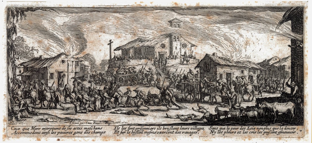 Le miserie e le disgrazie della guerra ... (incisione) da Jacques Callot