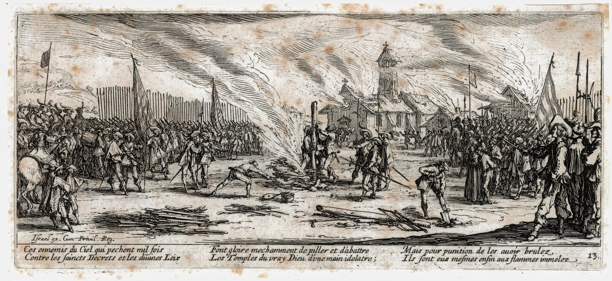 Le miserie e le disgrazie della guerra ... (incisione) da Jacques Callot