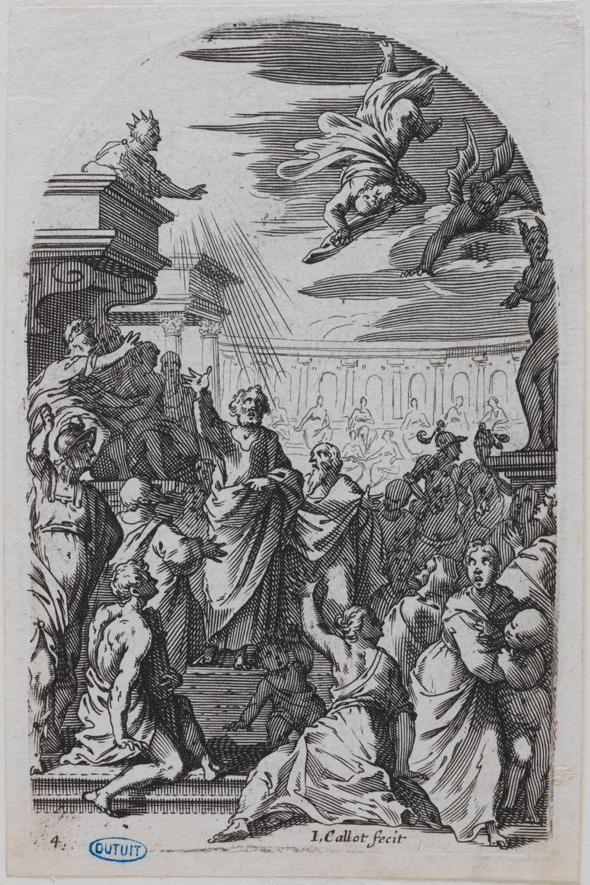 I quadri di Roma, La caduta di Simon Mago da Jacques Callot