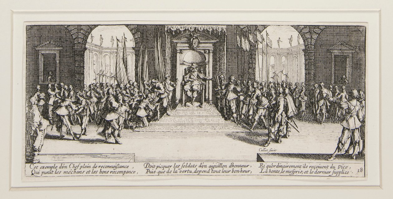 Le grandi miserie della guerra: No. 18 - Distribuzione delle ricompense da Jacques Callot