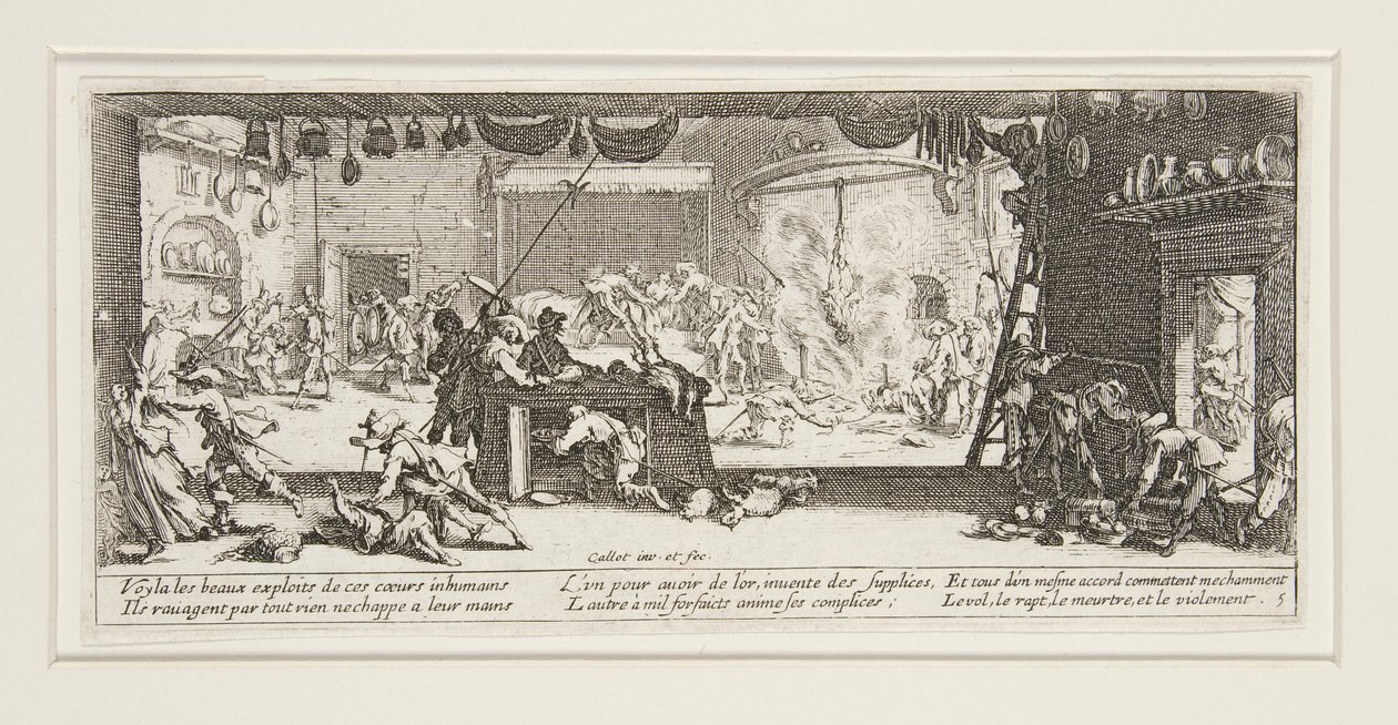 Le grandi miserie della guerra: No. 5 - Il saccheggio da Jacques Callot