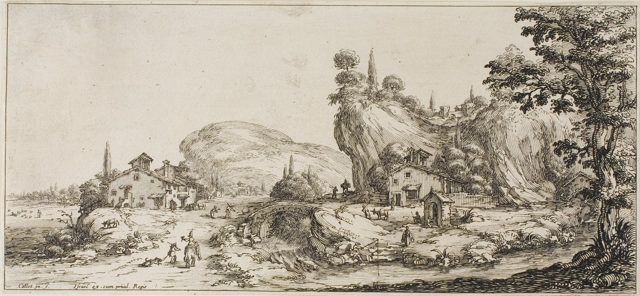 Caricamento delle merci, da Varie Scene Disegnate a Firenze da Jacques Callot