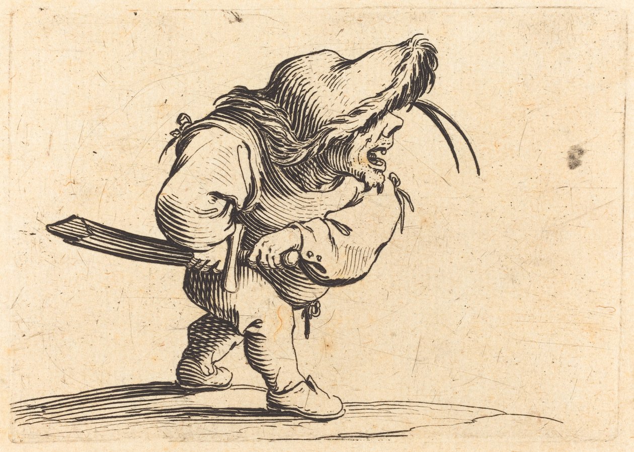 Uomo che si prepara a sguainare la spada da Jacques Callot