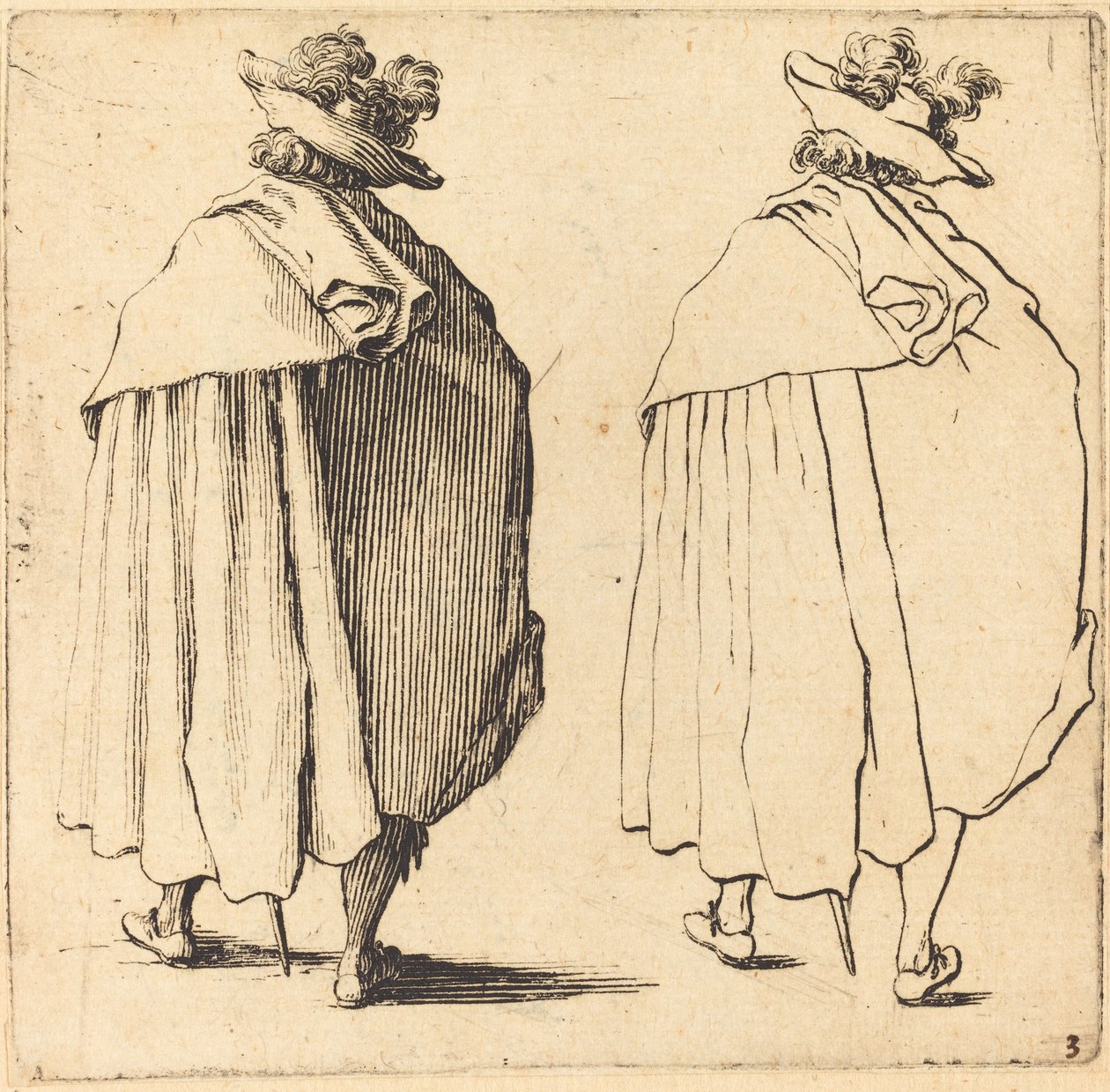 Uomo con Mantello, Visto da Dietro da Jacques Callot