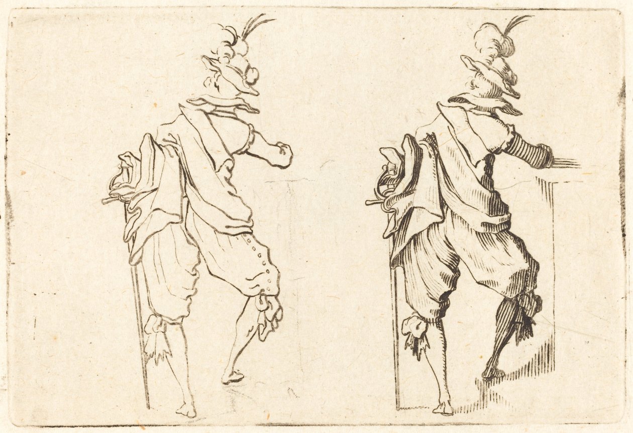 Uomo con spada da Jacques Callot
