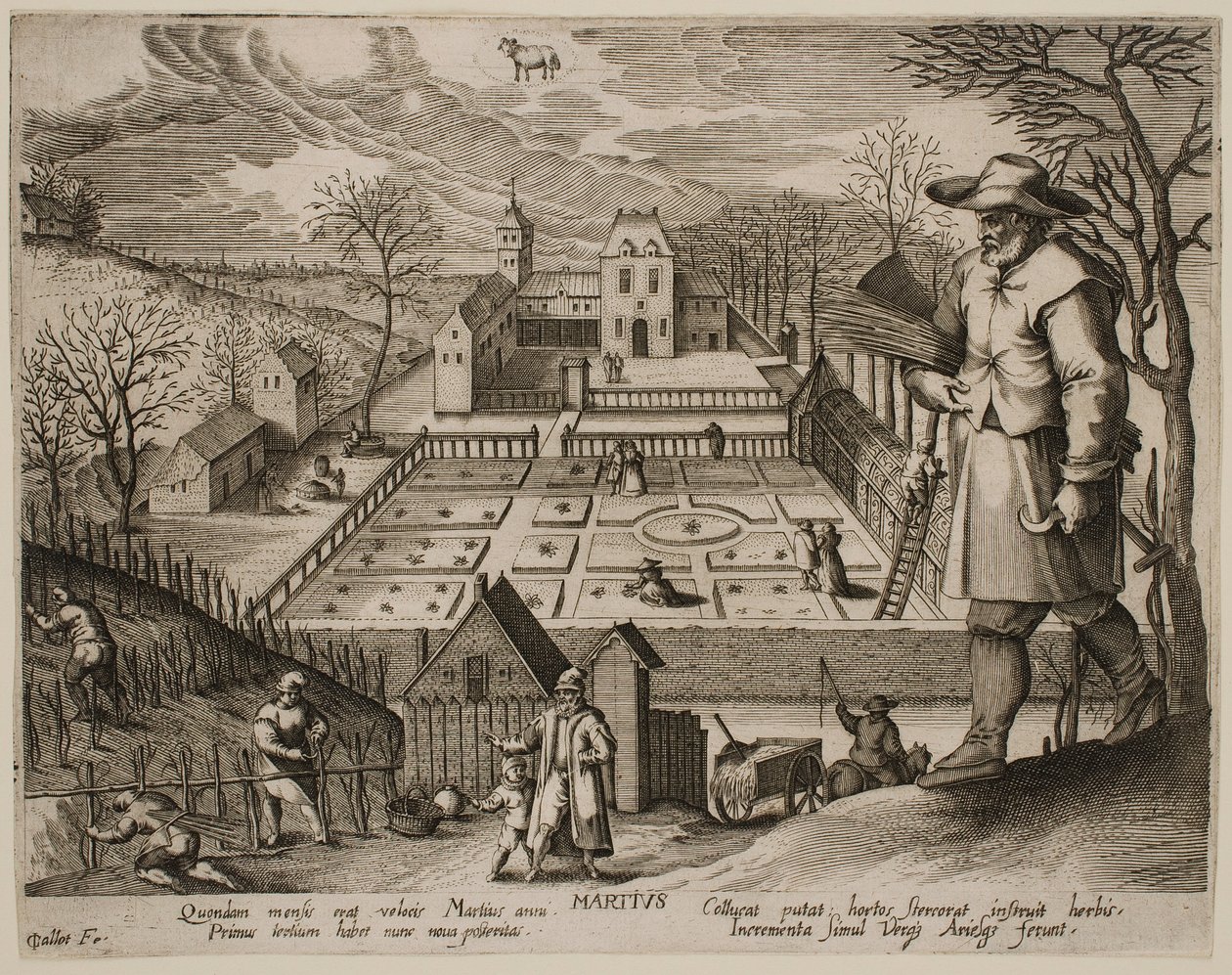 Marzo, dalla serie «I mesi» da Jacques Callot
