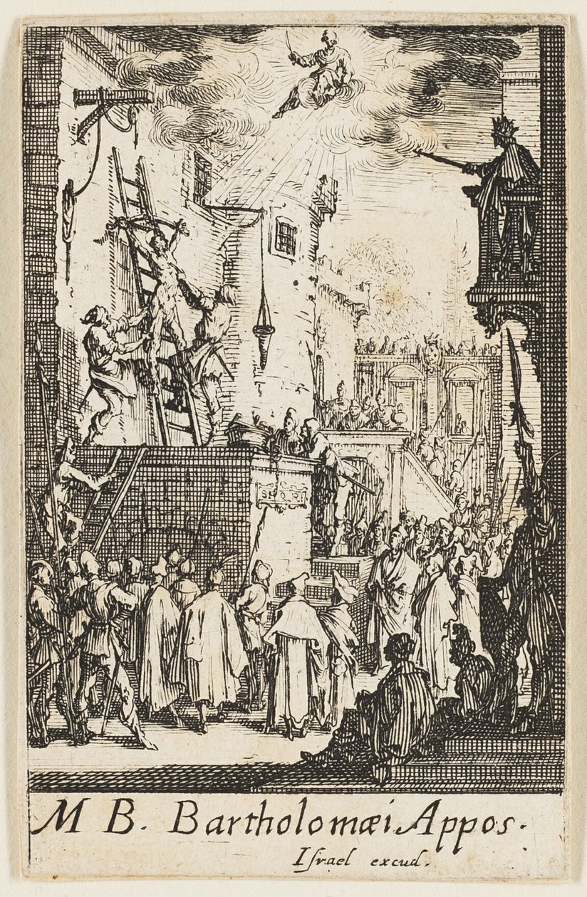 Martirio di San Bartolomeo, tavola 9 da I martiri degli Apostoli da Jacques Callot