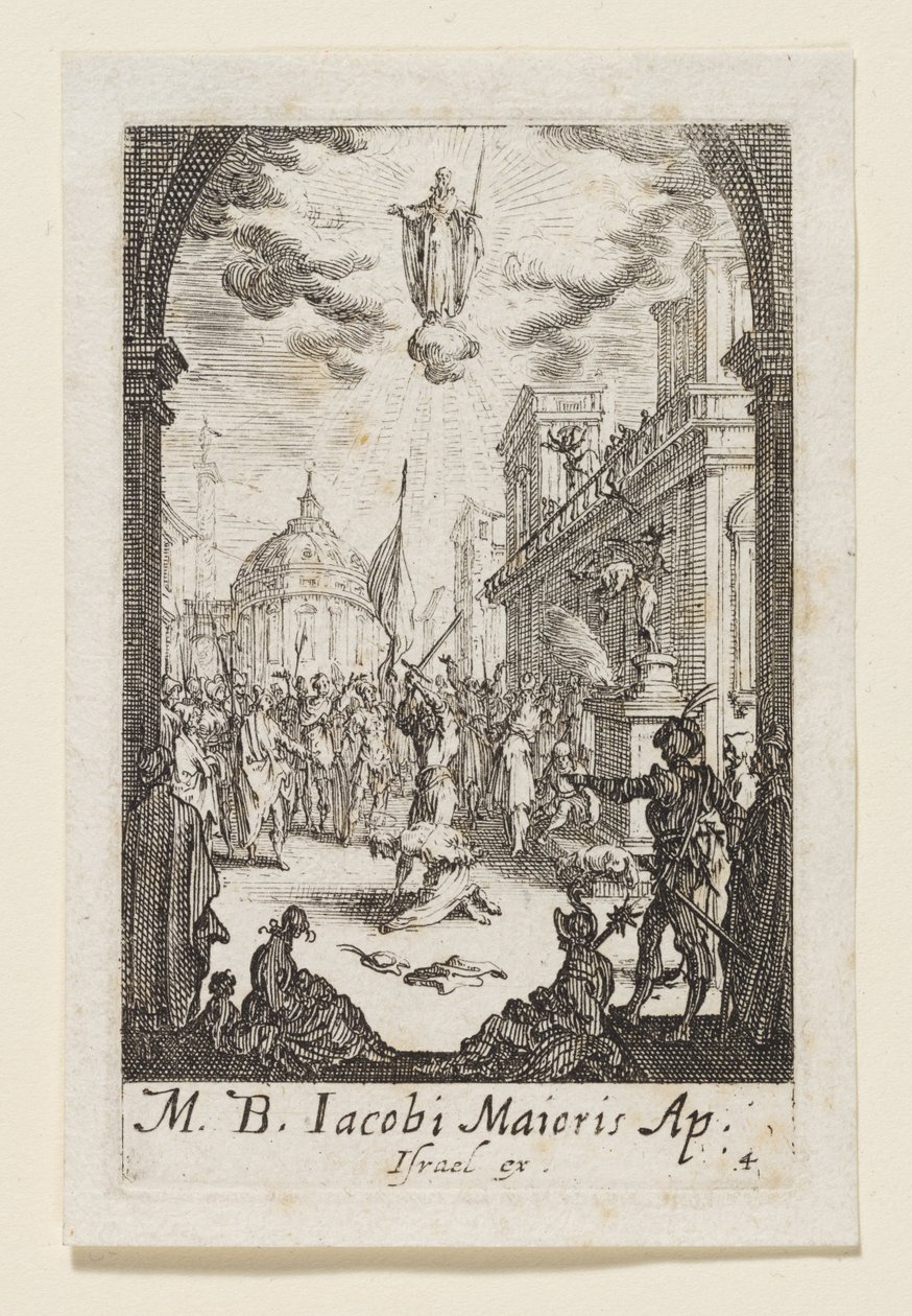 Martirio di san Giacomo Maggiore (M. B. Jacobi Maioris) da Jacques Callot