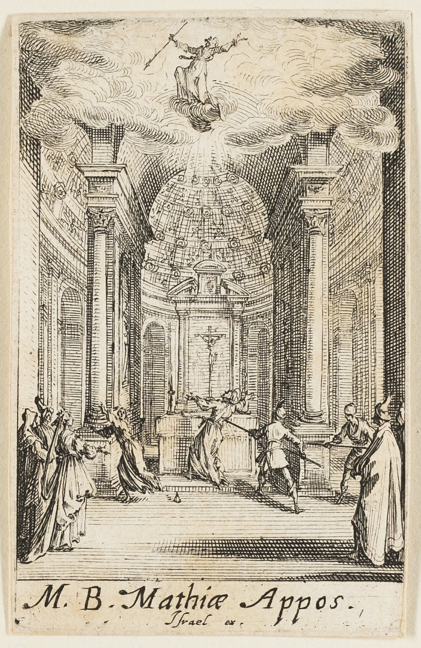Martirio di san Mattia, tavola undici da I martiri degli apostoli da Jacques Callot