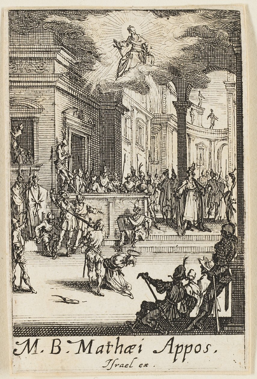 Martirio di san Matteo, tredicesima tavola da I martiri degli apostoli da Jacques Callot