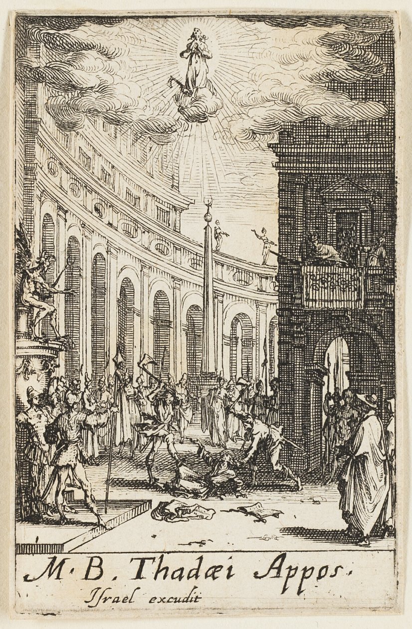 Martirio di San Taddeo, tavola dodici da I martiri degli Apostoli da Jacques Callot