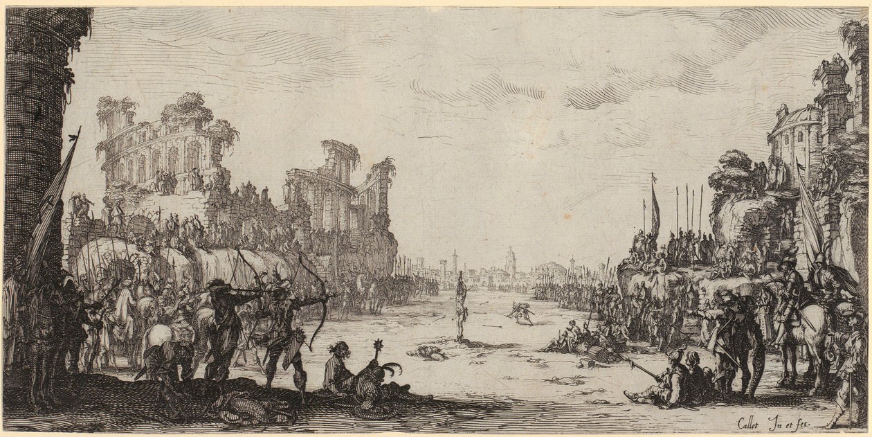 Il martirio di San Sebastiano da Jacques Callot