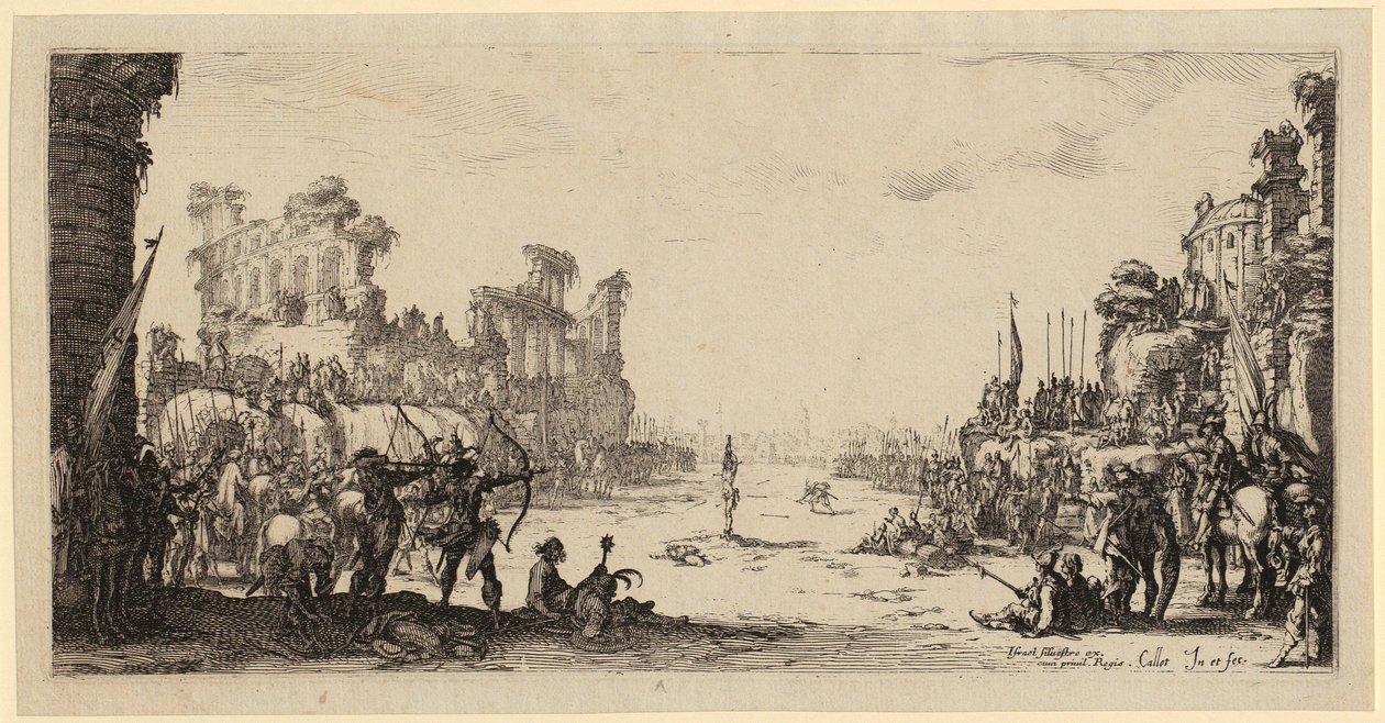 Il martirio di San Sebastiano da Jacques Callot