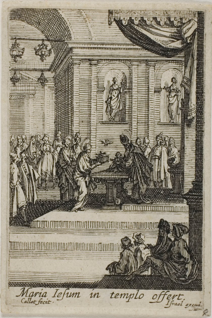 Maria che presenta Cristo al Tempio, da La vita della Vergine da Jacques Callot
