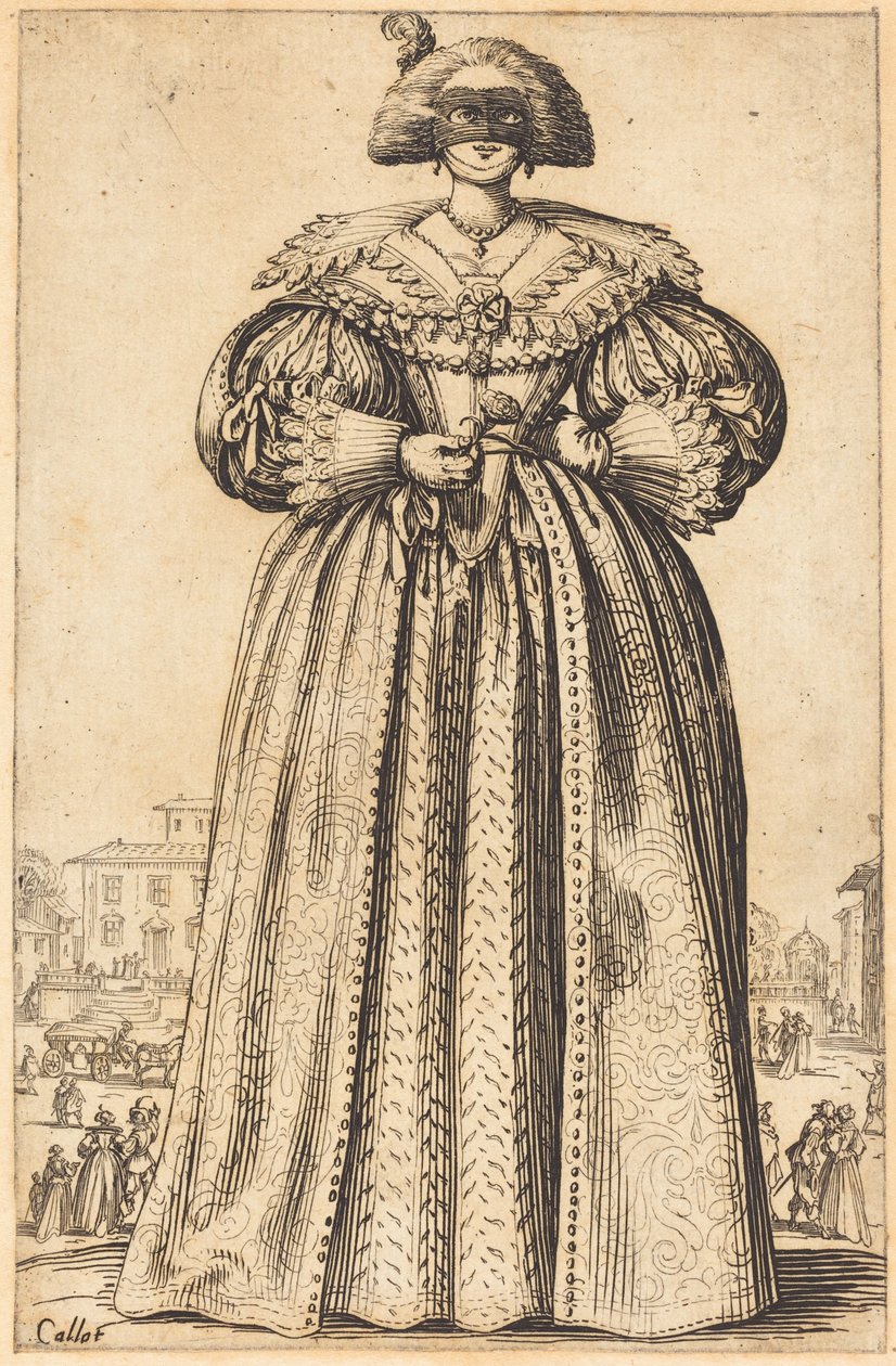 Nobildonna mascherata da Jacques Callot