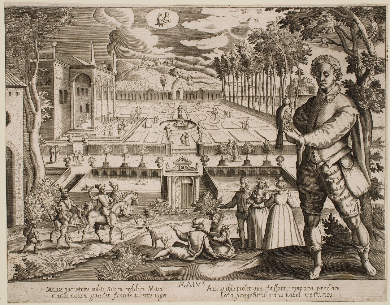 Maggio, dalla serie “I mesi” da Jacques Callot