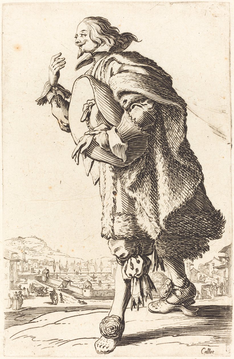 Nobile con cappello di feltro, che si inchina da Jacques Callot