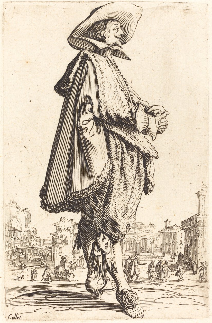 Nobile con le mani giunte da Jacques Callot