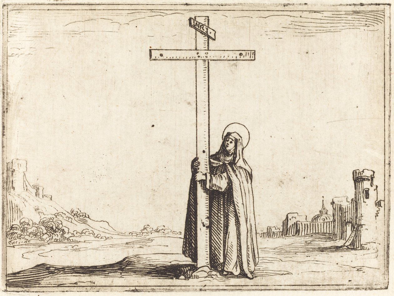 Suora che abbraccia la Santa Croce, 1628 da Jacques Callot