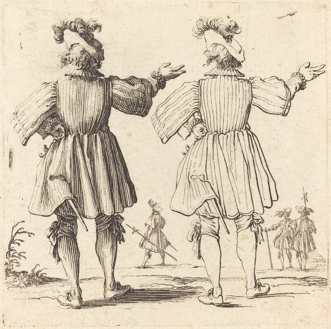Ufficiale con Piuma, Visto da Dietro da Jacques Callot