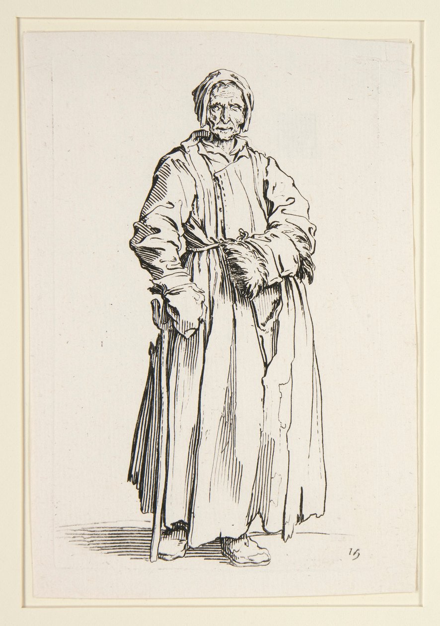 Donna con un occhio solo, dalla serie I Mendicanti da Jacques Callot