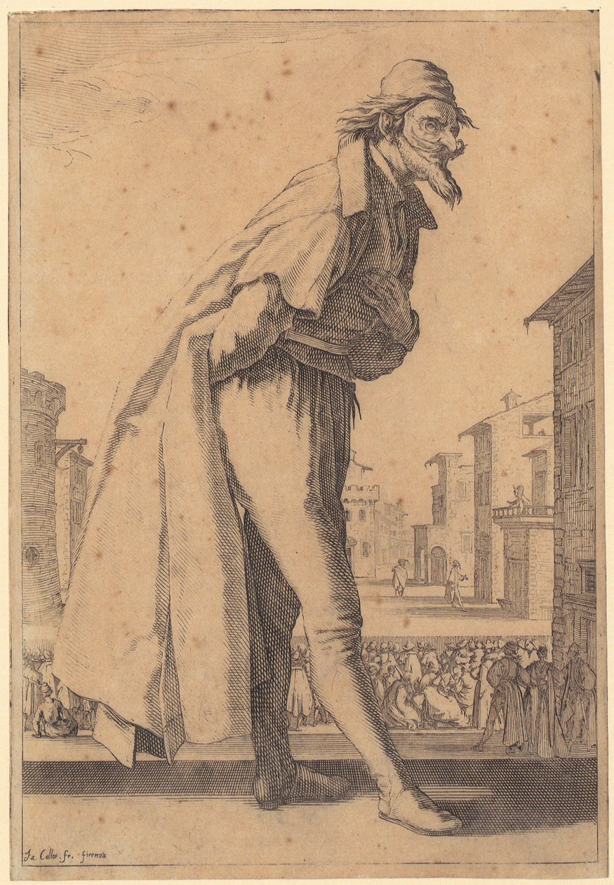 Pantalone, foglio 1 della serie "I tre Pantaloni" da Jacques Callot