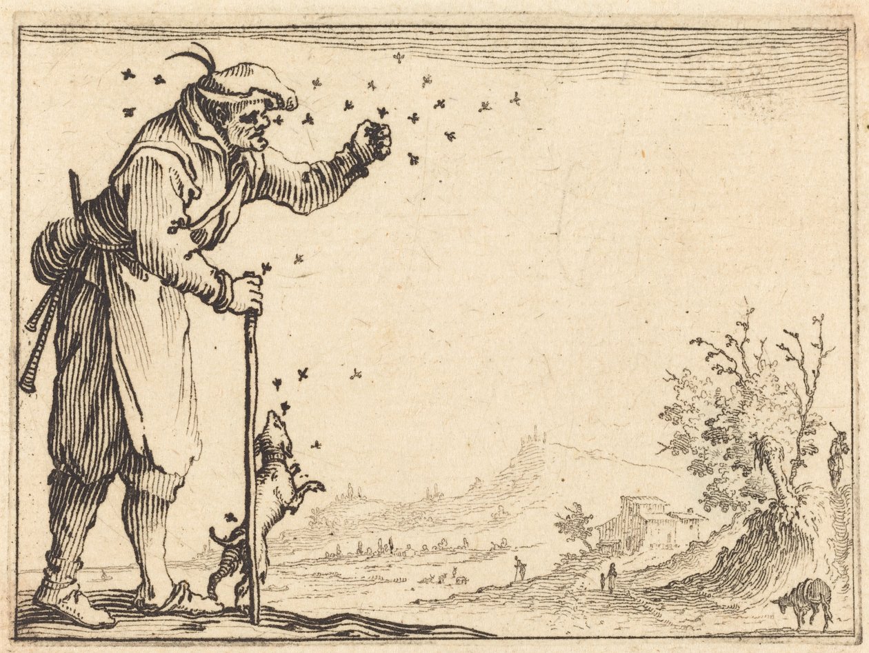 Contadino attaccato dalle api da Jacques Callot