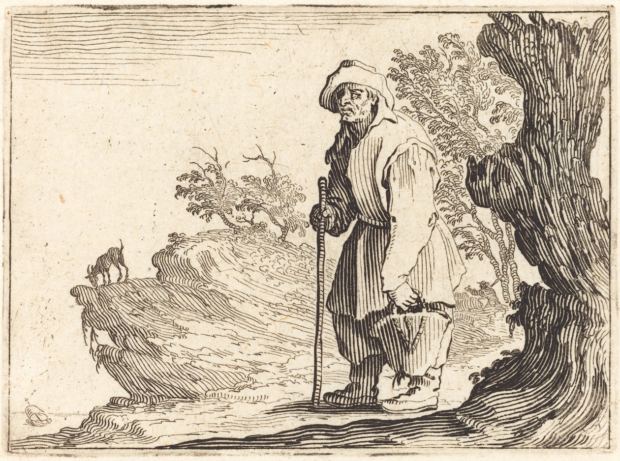 Contadino con sacco da Jacques Callot