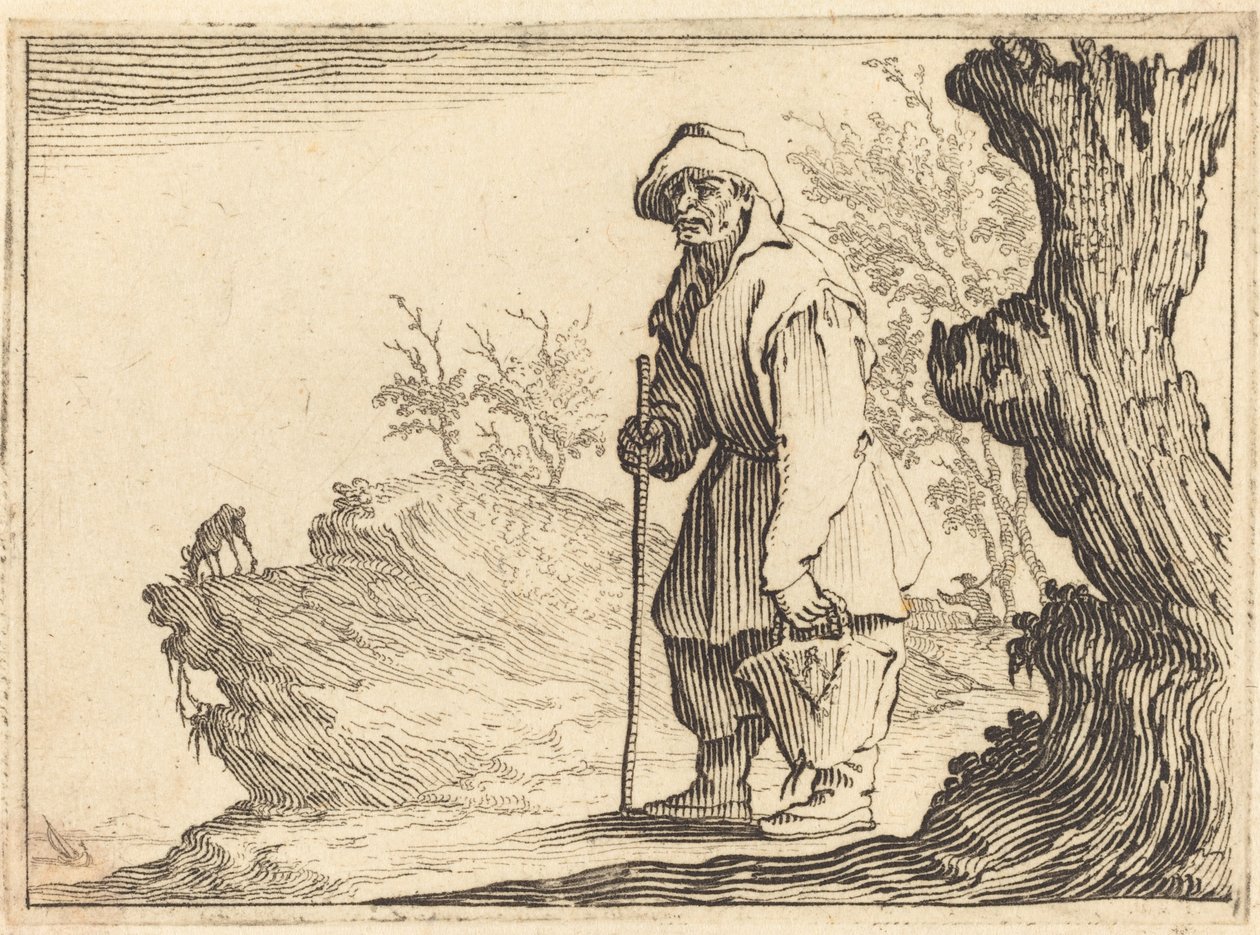 Contadino con sacco da Jacques Callot