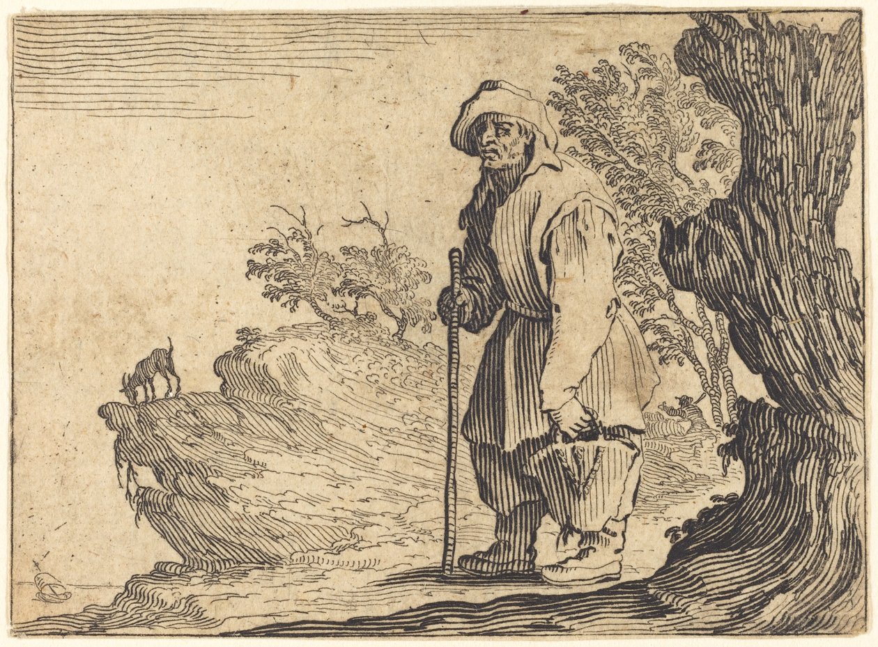 Contadino con sacco da Jacques Callot
