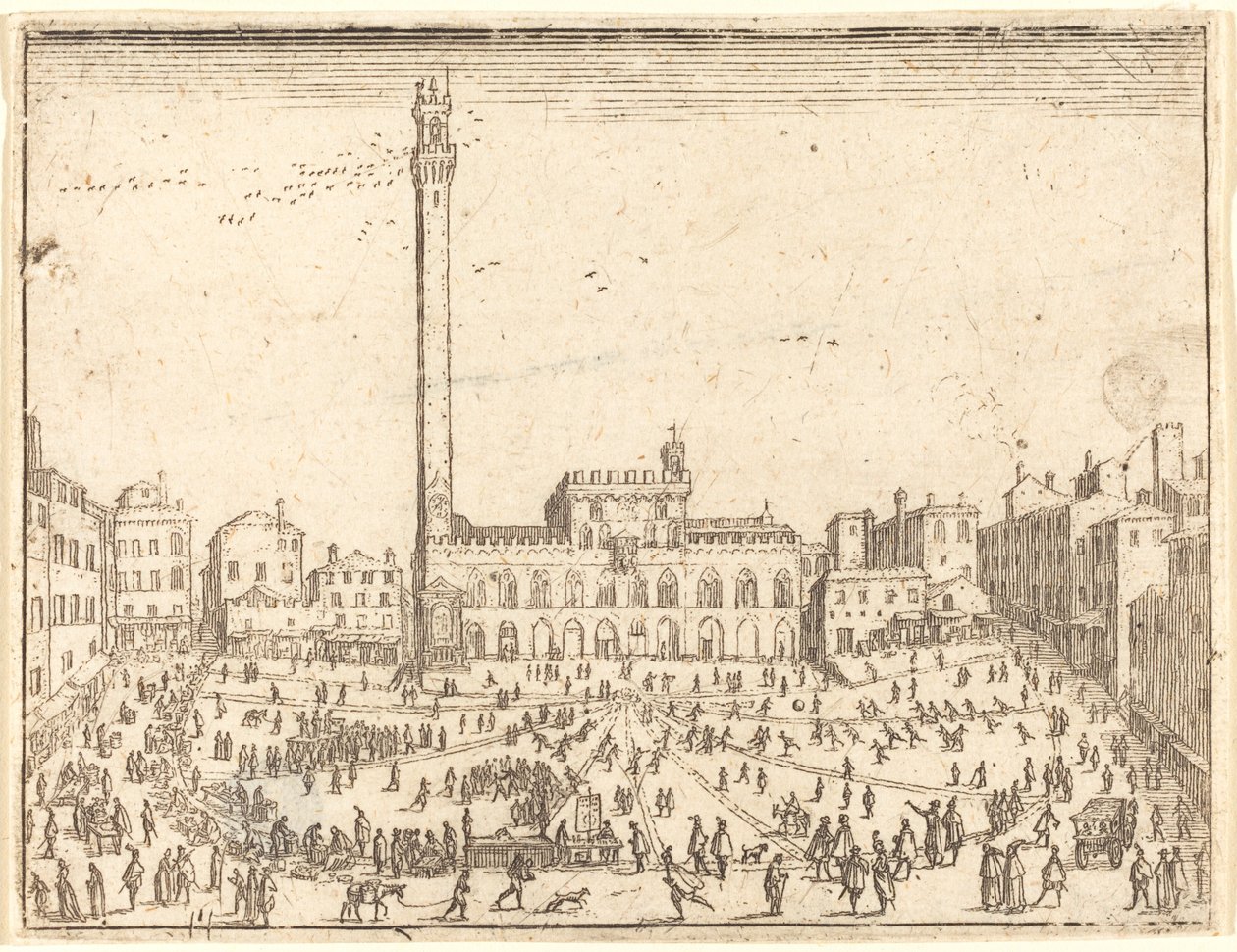 Piazza Pubblica, Siena da Jacques Callot