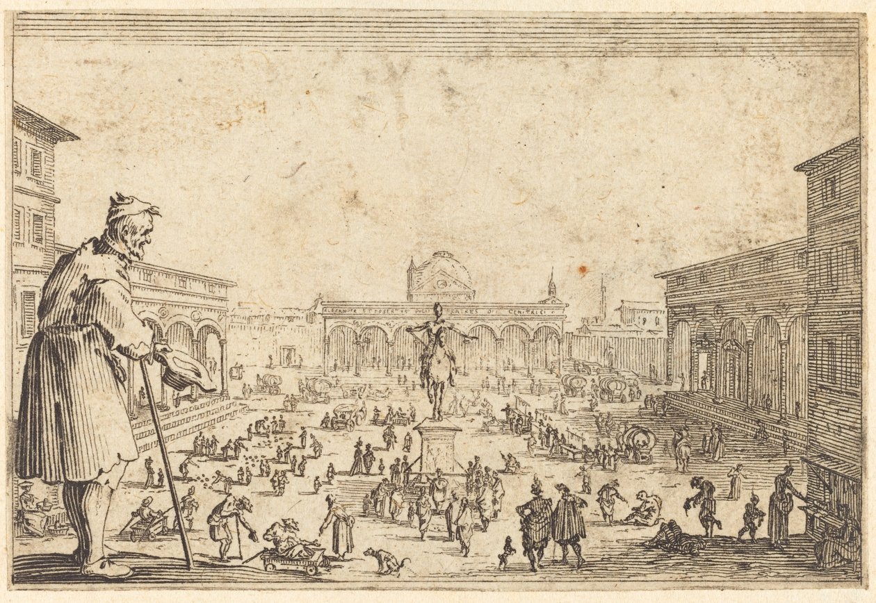 Piazza SS. Annunziata, Firenze da Jacques Callot