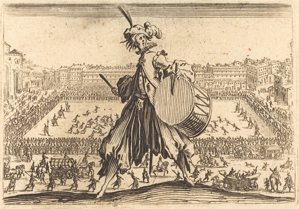 Piazza Santa Croce, Firenze, c. 1622 da Jacques Callot