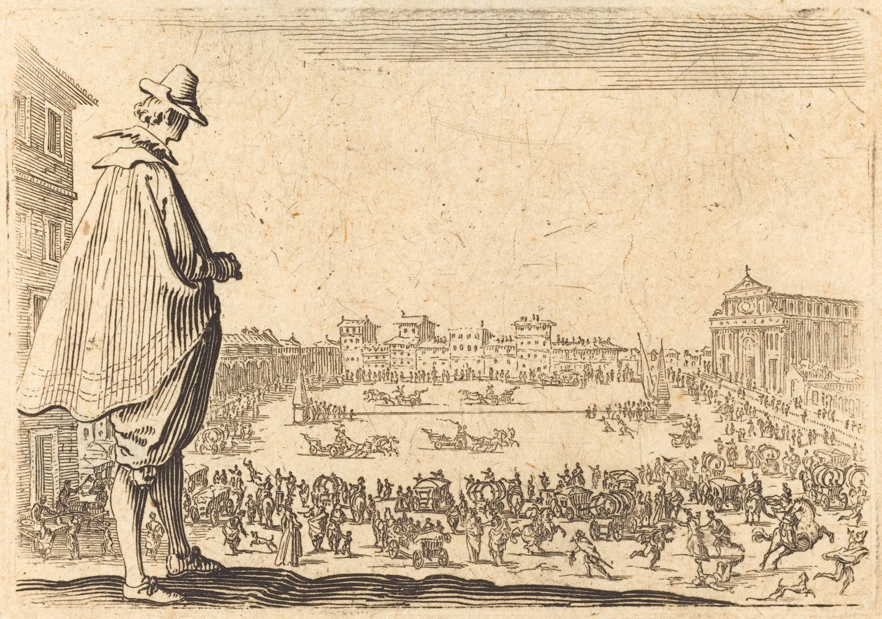 Piazza Santa Maria Novella, Firenze, c. 1622 da Jacques Callot