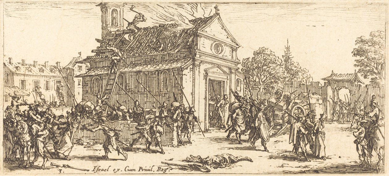 Saccheggio di un monastero da Jacques Callot