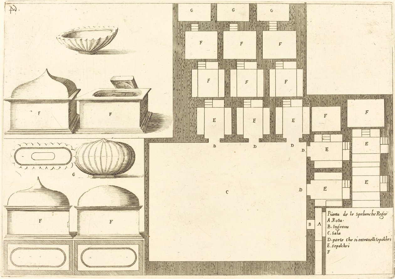 Piano della Spelunche Regee da Jacques Callot