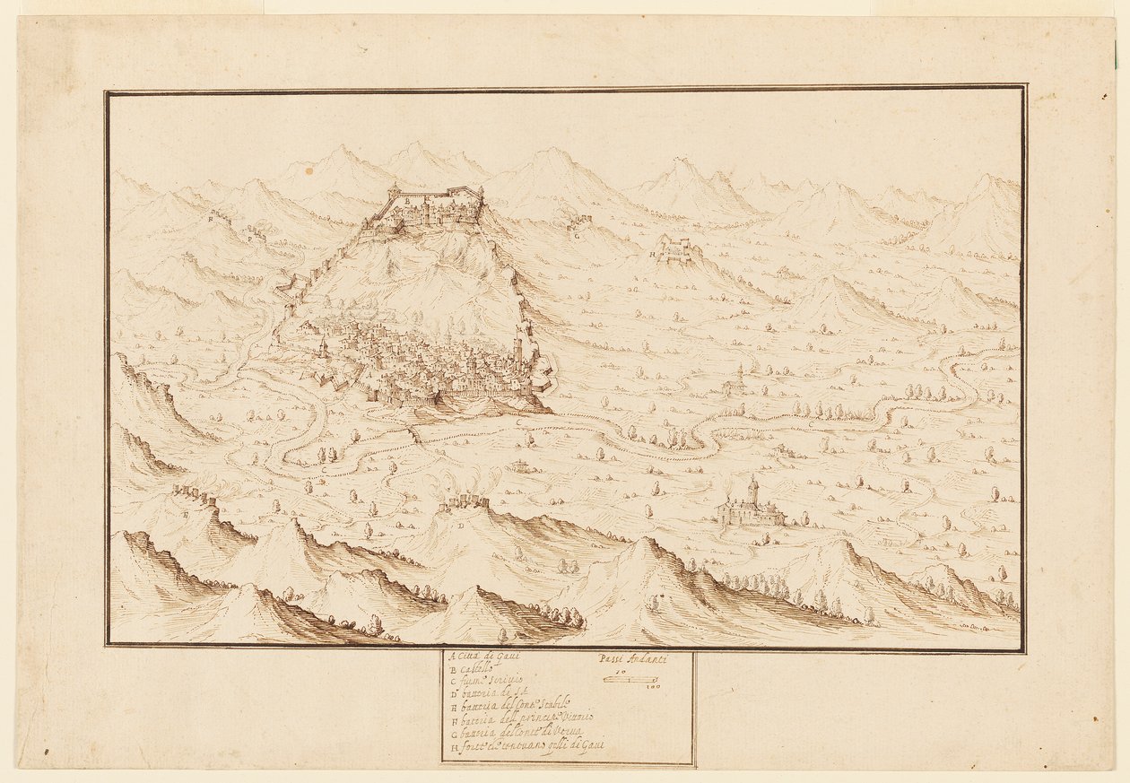 Vista planometrica di Gani da Jacques Callot