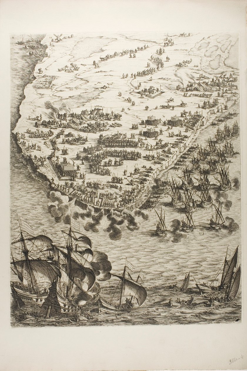 Tavola quattro da La Siège de la Rochelle da Jacques Callot