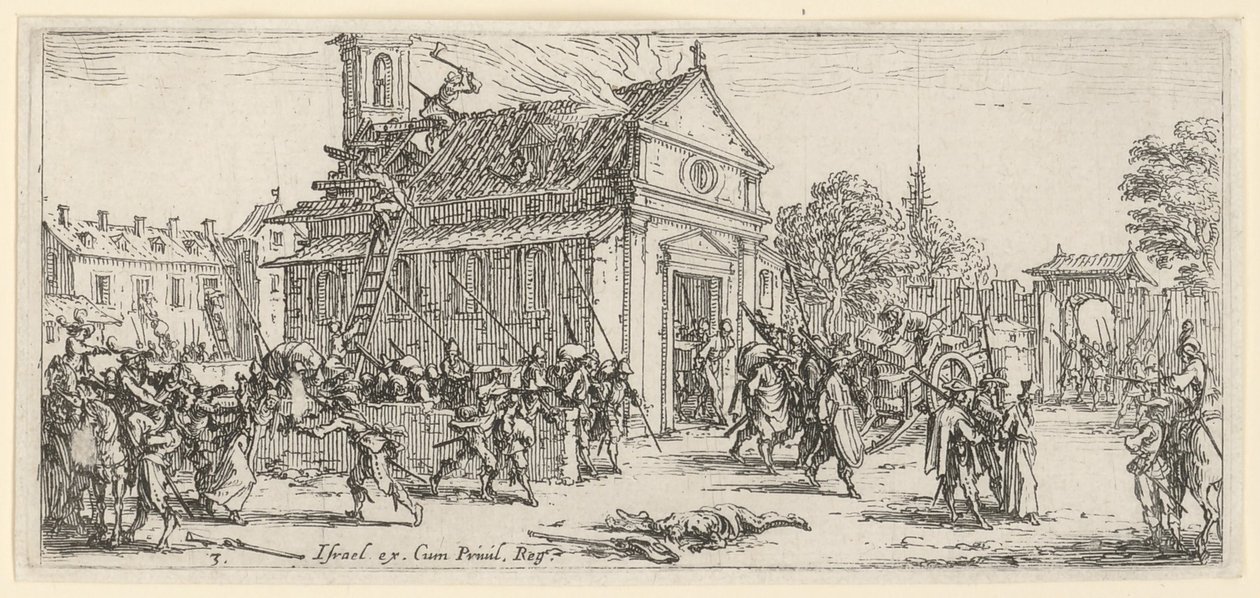 Saccheggio di un monastero da Jacques Callot
