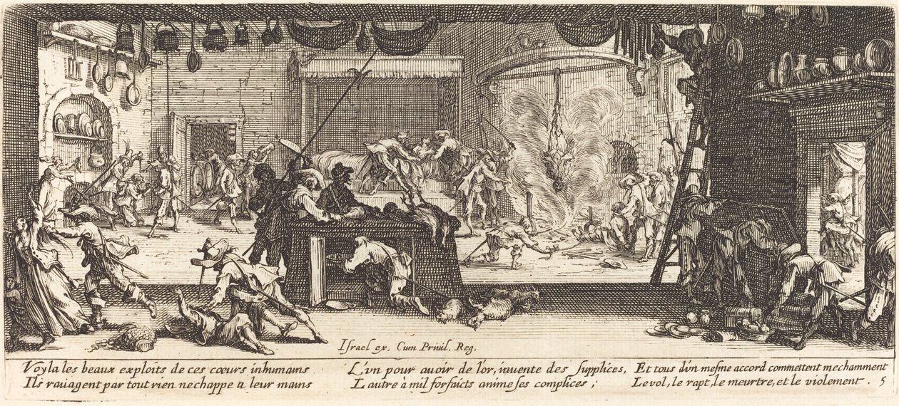 Saccheggio di una grande fattoria da Jacques Callot