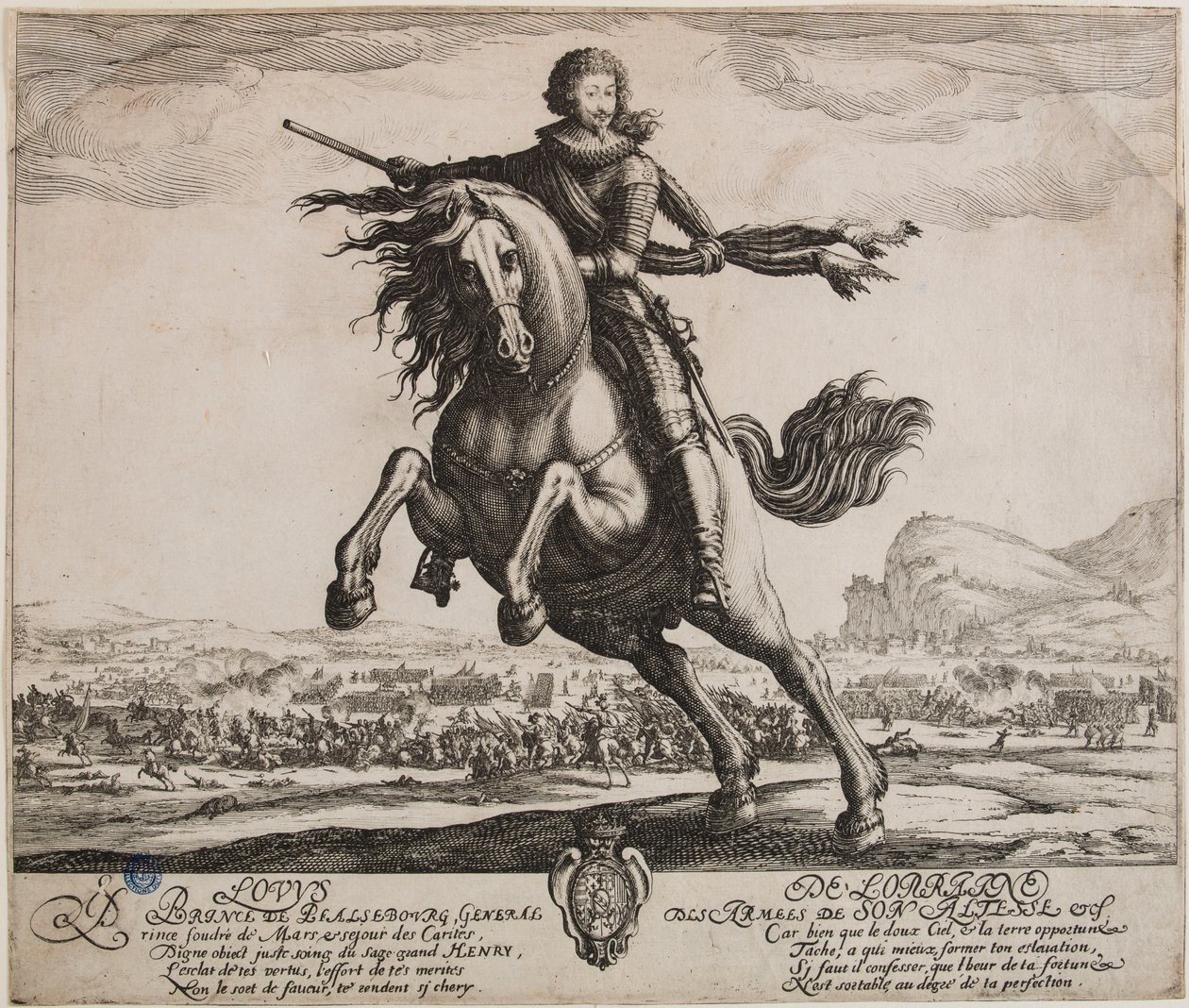 Ritratto del principe di Phalsbourg (Lieure 505, Meaume 508) da Jacques Callot