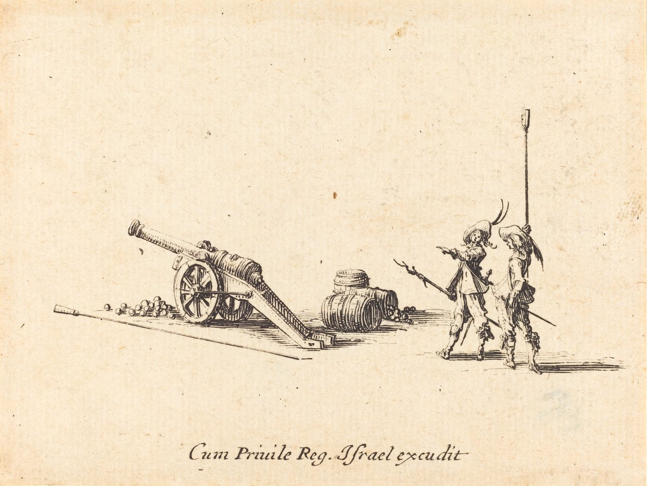 Preparativi per sparare il cannone da Jacques Callot