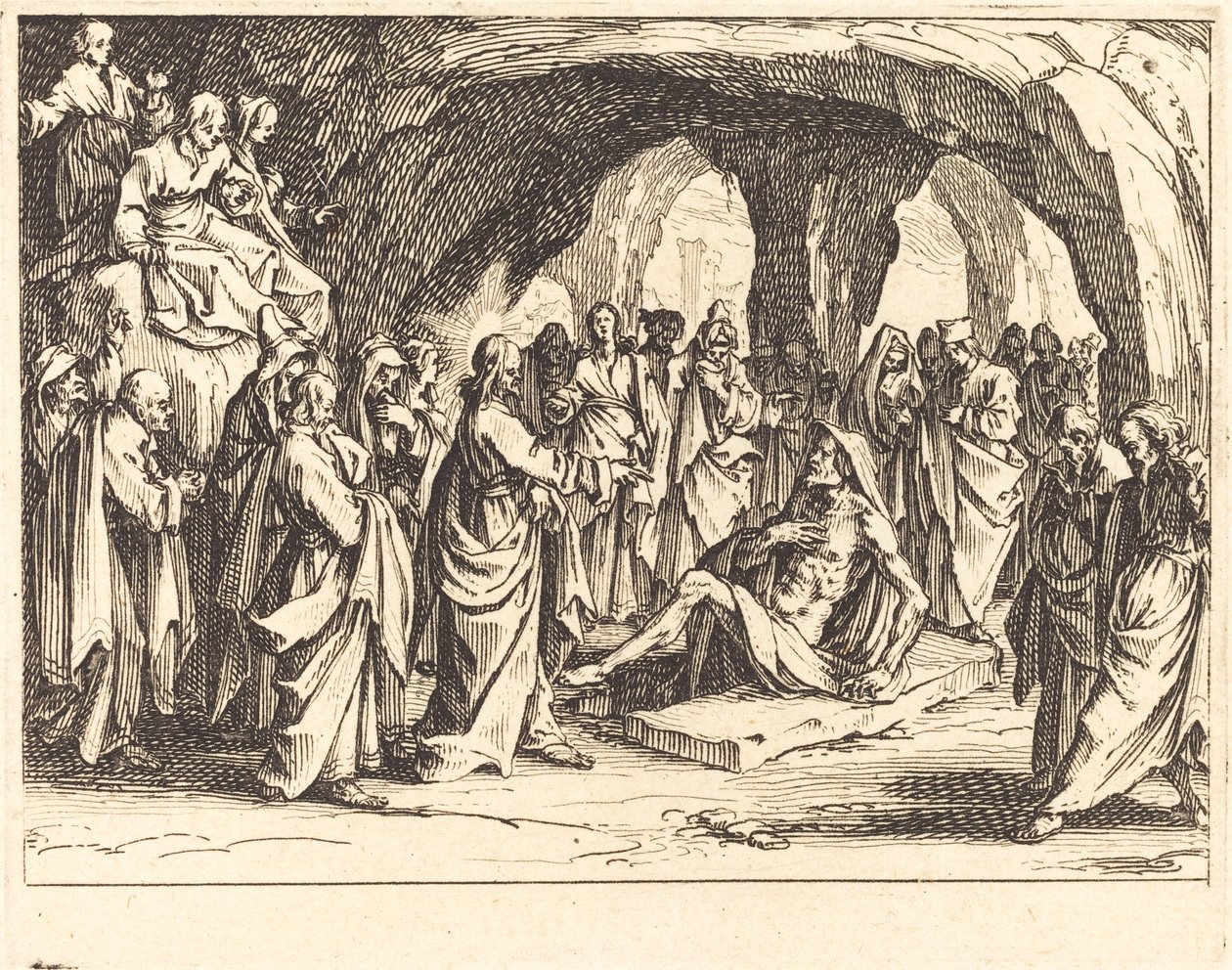 La resurrezione di Lazzaro da Jacques Callot
