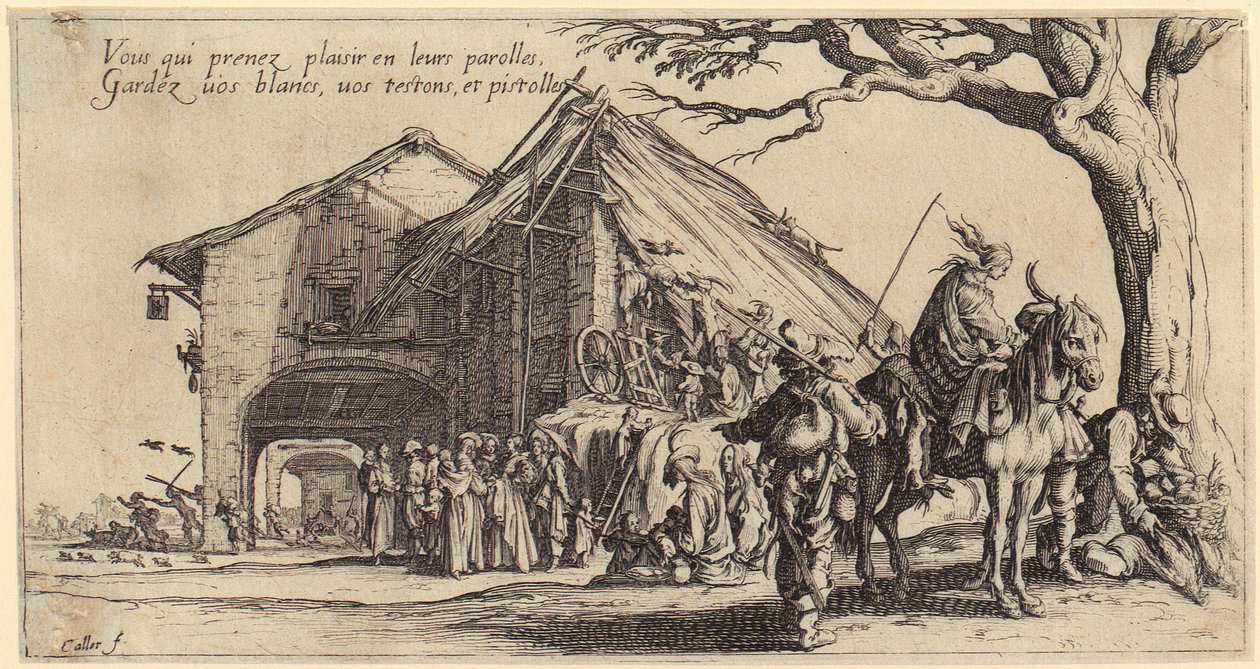 Rast, foglio 3 della serie "I bohémiens" da Jacques Callot