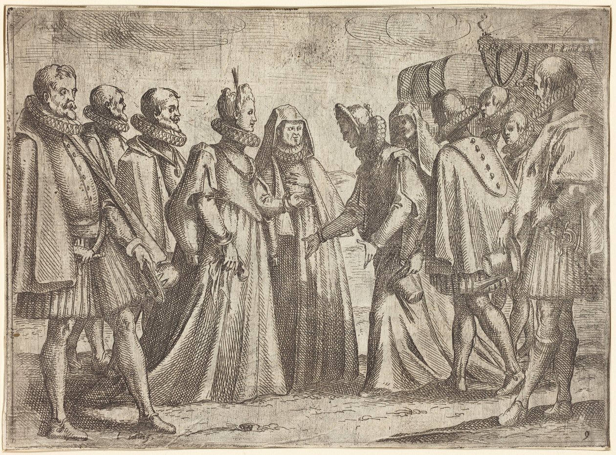 Accoglienza a Mantova [recto] da Jacques Callot