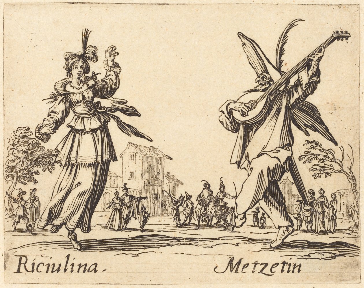 Riciulina e Metzetin da Jacques Callot