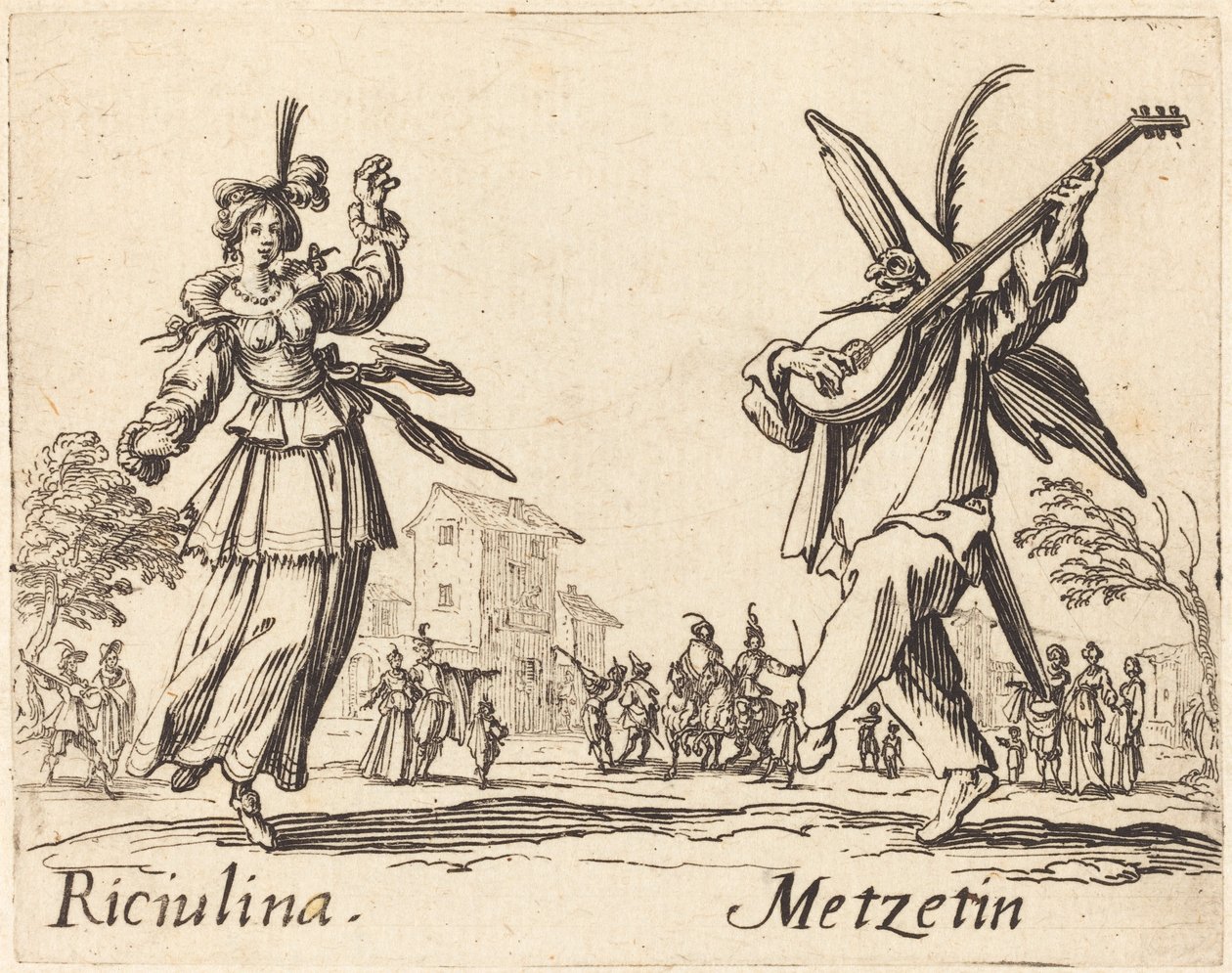Riciulina e Metzetin da Jacques Callot