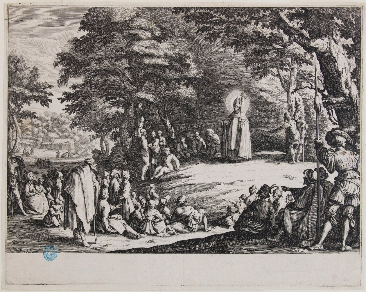 San Admondo o San Nicola e San Severino (Lieure 406, Meaume 140) da Jacques Callot